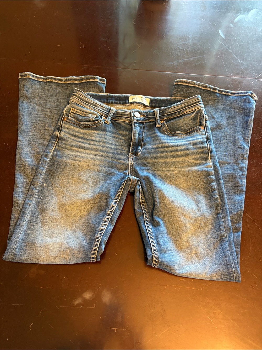 BKE Women's Light Blue Flared Jeans